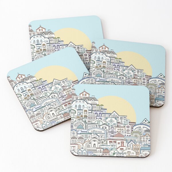 Item preview, Colorful Greek Buildings designed and sold by elqhughes.