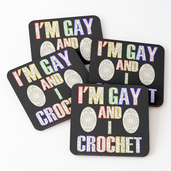 Item preview, I'm Gay And I Crochet designed and sold by artfulnotebook.