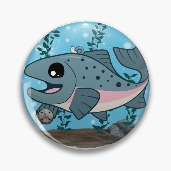Item preview, Salmon and Snail designed and sold by TinyDinoStudio.