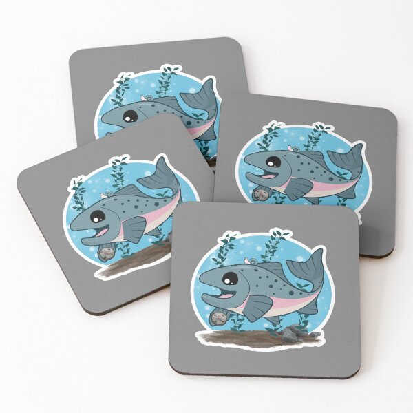 Item preview, Salmon and Snail designed and sold by TinyDinoStudio.