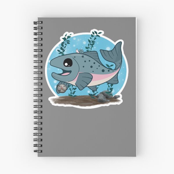 Item preview, Salmon and Snail designed and sold by TinyDinoStudio.