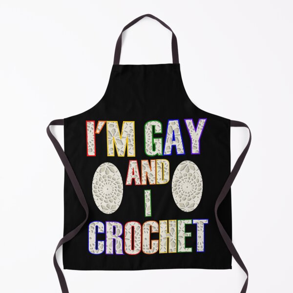Item preview, I'm Gay And I Crochet designed and sold by artfulnotebook.