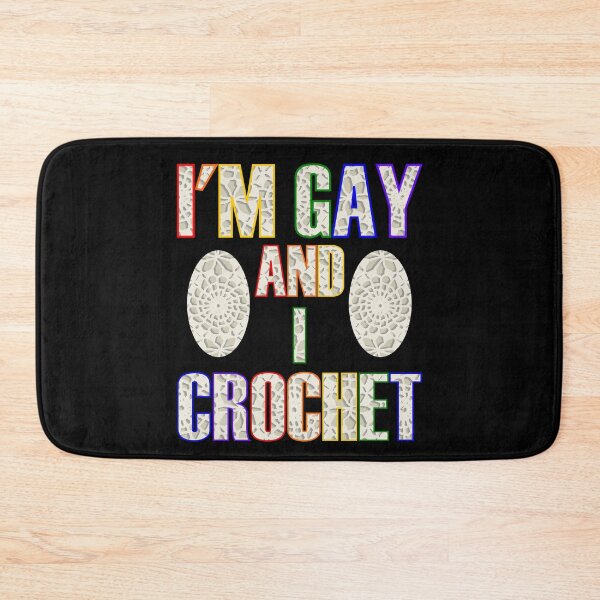 Item preview, I'm Gay And I Crochet designed and sold by artfulnotebook.