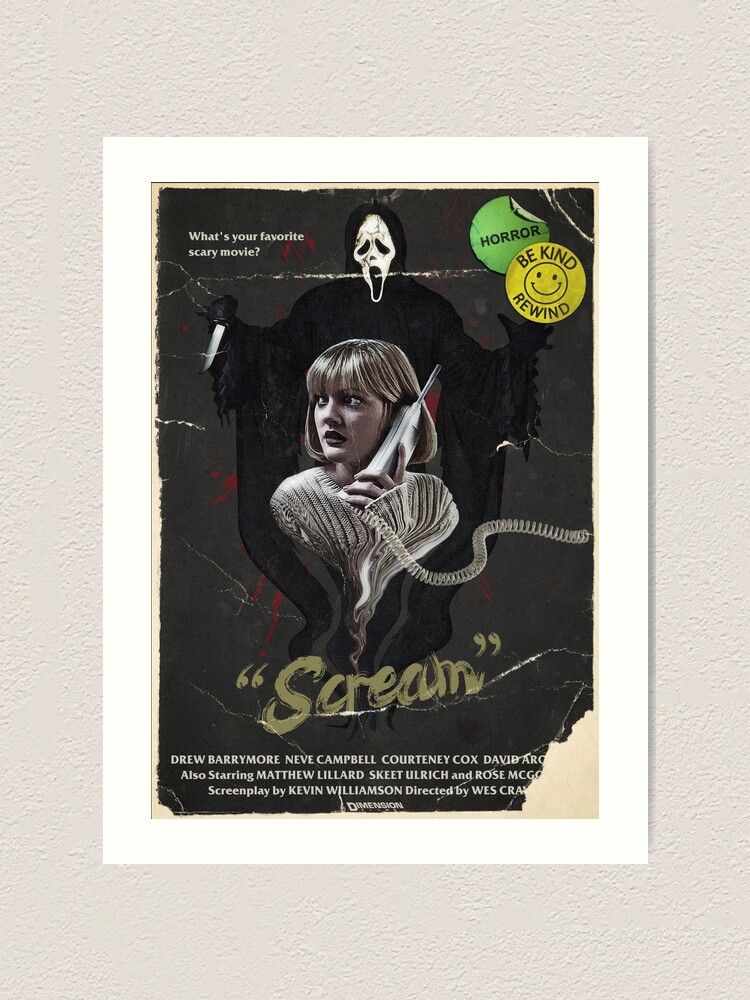 SCREAM Classic Scary Movie Premium METAL Poster Art Print Gift