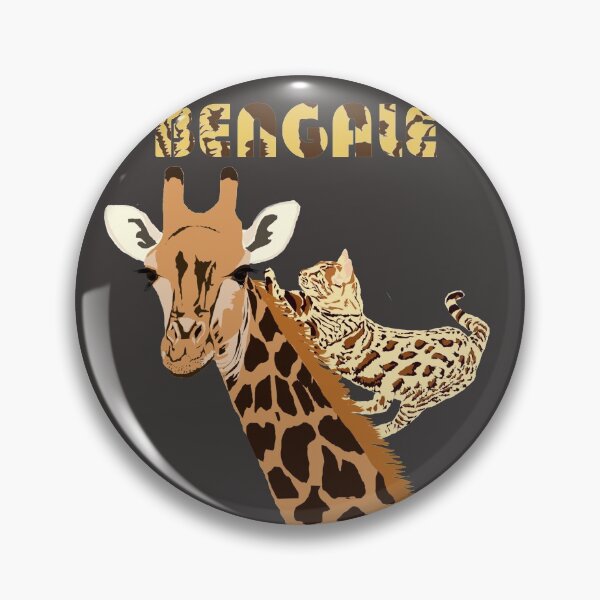 Item preview, bengal cat jumping on giraffe skiair illustration designed and sold by skiair.
