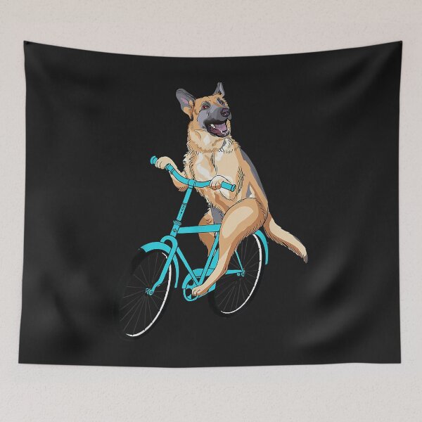 Item preview, Funny Dog German Shepherd Riding Bicycle Biker Dog Lovers designed and sold by tamarastellas.