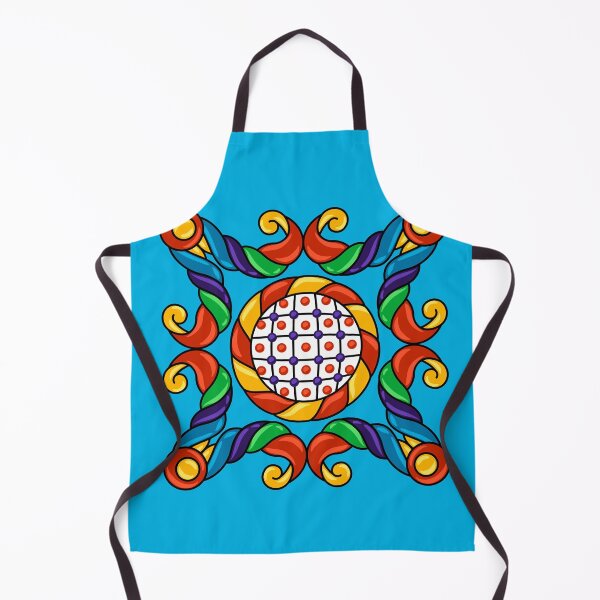 Item preview, Mexican Medallion on Blue designed and sold by FunWithChemo.