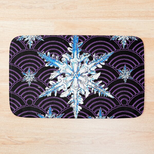 Item preview, ORNATE BLUE-WHITE WINTER  SNOWFLAKES ON  BLUE  ABASTRACT  PATTERNS designed and sold by sharlesart.