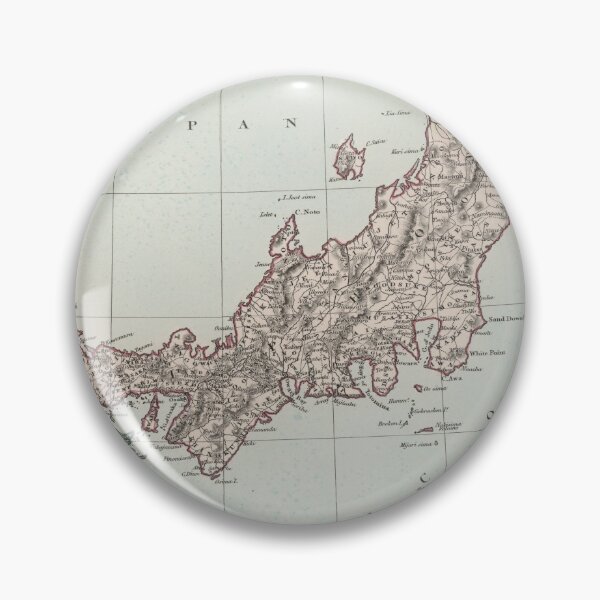 Item preview, Old Japan Map (1850) Vintage Nippon Atlas designed and sold by BravuraMedia.