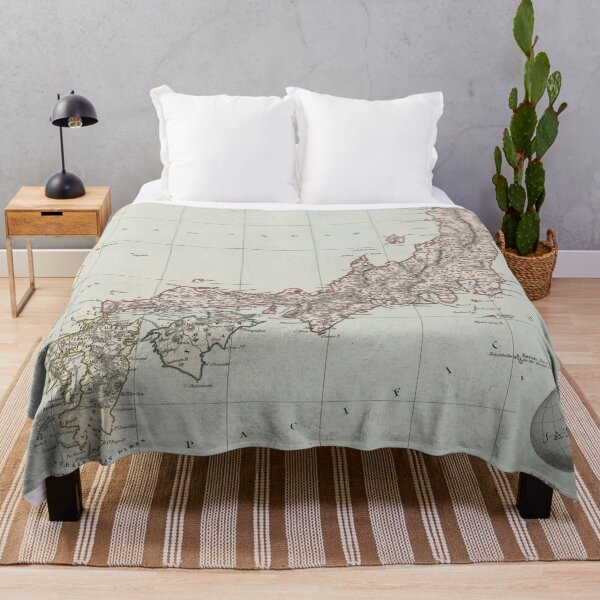 Item preview, Old Japan Map (1850) Vintage Nippon Atlas designed and sold by BravuraMedia.