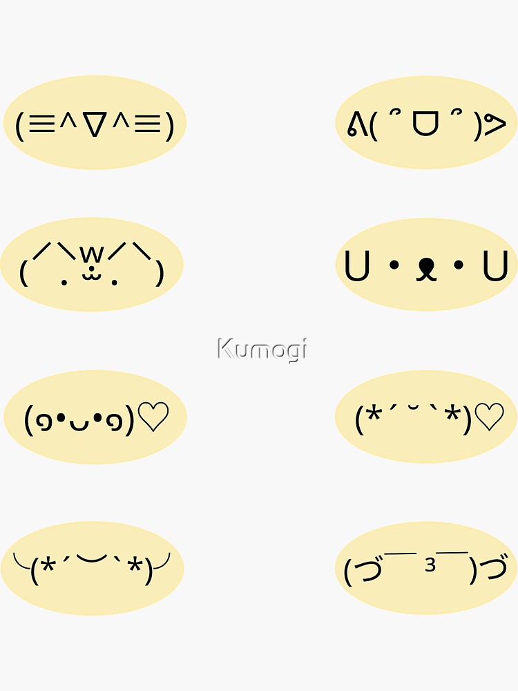 Kaomoji Stickers, Unique Designs