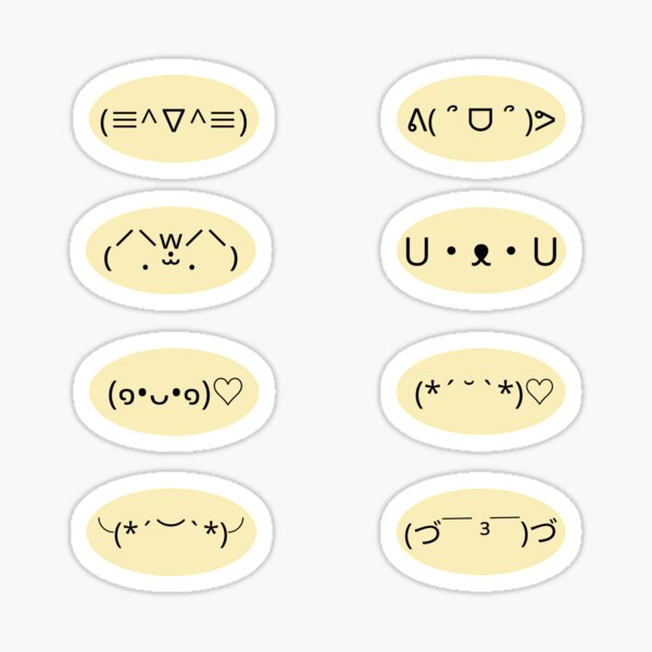 Item preview, Kaomoji Set 8 Stickers designed and sold by Kumogi.