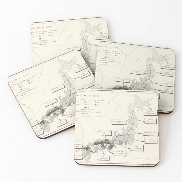 Item preview, Old Japan Agricultural Map (1942) Vintage Japanese Farming Atlas designed and sold by BravuraMedia.