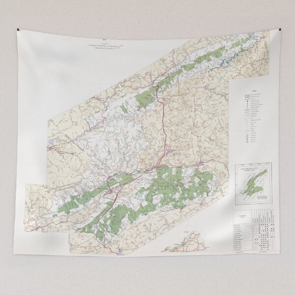Item preview, Jefferson National Forest Map (1983) Virginia Woodland Reserve Atlas designed and sold by BravuraMedia.