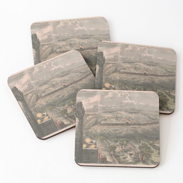 Item preview, Old Jerusalem Israel Map (1853) Vintage Israeli Capital City Atlas designed and sold by BravuraMedia.