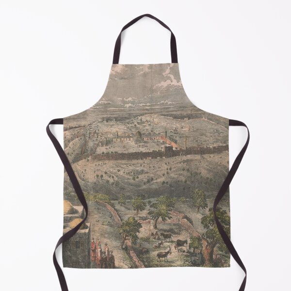 Item preview, Old Jerusalem Israel Map (1853) Vintage Israeli Capital City Atlas designed and sold by BravuraMedia.