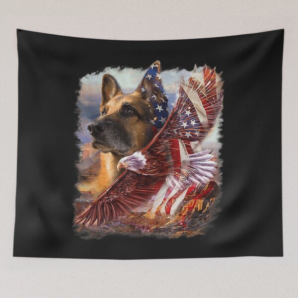 Item preview, German Shepherd American Patriot designed and sold by tamarastellas.