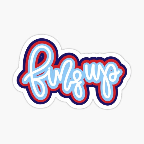 Fins Up Sticker