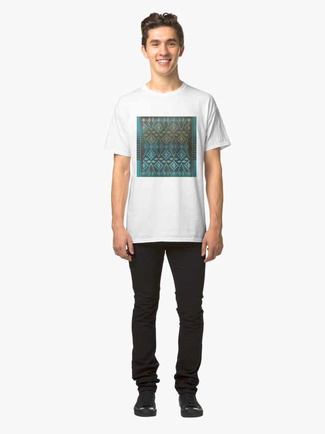 Alternate view of Aqua Southwest Ombre' Classic T-Shirt