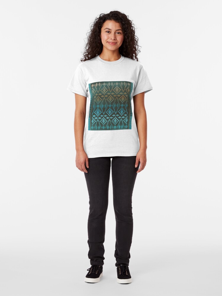 Alternate view of Aqua Southwest Ombre' Classic T-Shirt