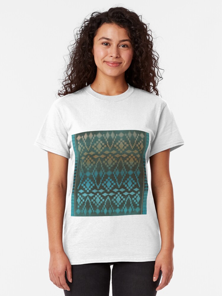 Alternate view of Aqua Southwest Ombre' Classic T-Shirt