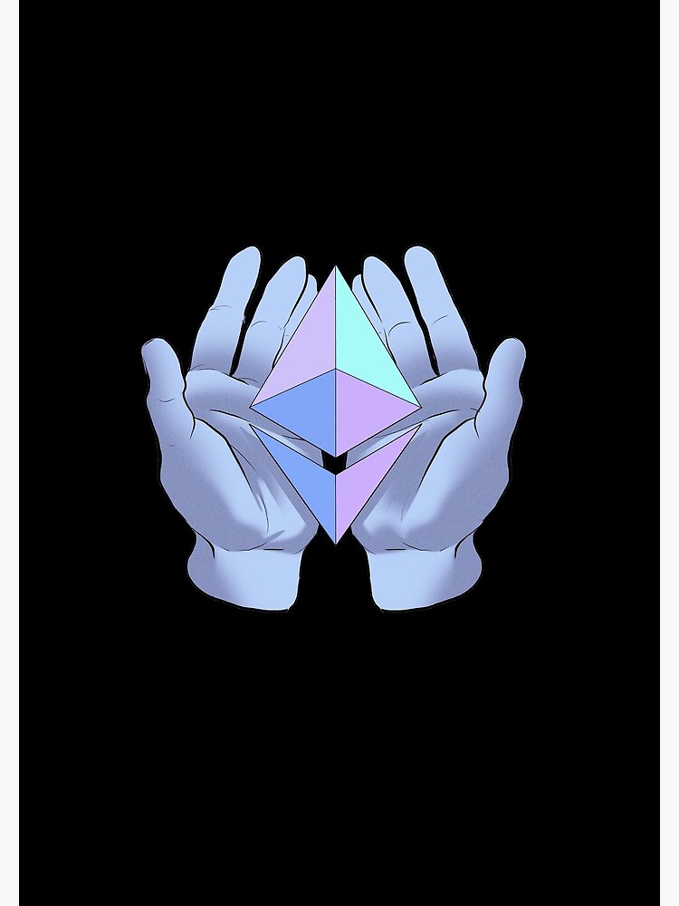 Thumbnail 3 of 3, Journal, ETH Ethereum Diamond Hands Color logo link crypto defi blockchain cryptocurrency fintech shirt sticker mask designed and sold by commontruth.