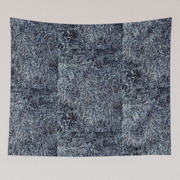Item preview, Blue Tiny Grass Pattern for Nature Lovers designed and sold by Demask.