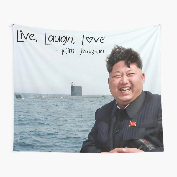 Lebe Lache Liebe Kim Jong Un Wandbehang