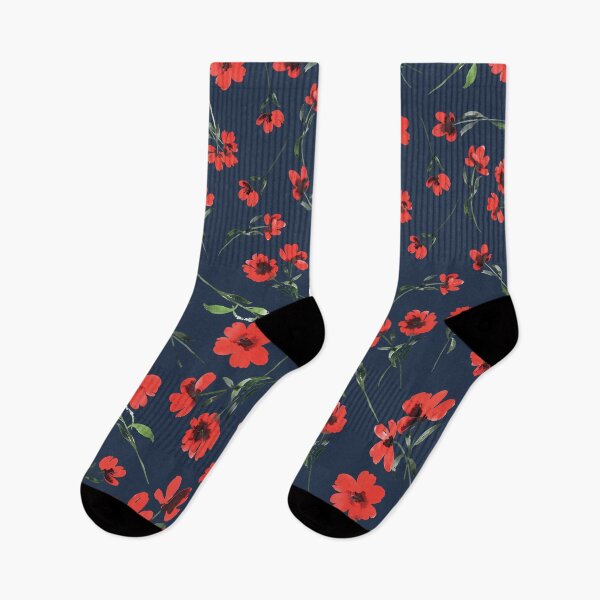Item preview, Scattered Poppies Navy designed and sold by Redhillcreative.