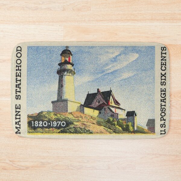 Item preview, Maine Statehood 150 Anniversary US Postage Stamp 6 cents, Beach, Ocean, Lobster, Portland, Lighthouse, Ocean, Beach, Freeport,  designed and sold by Nostrathomas66.