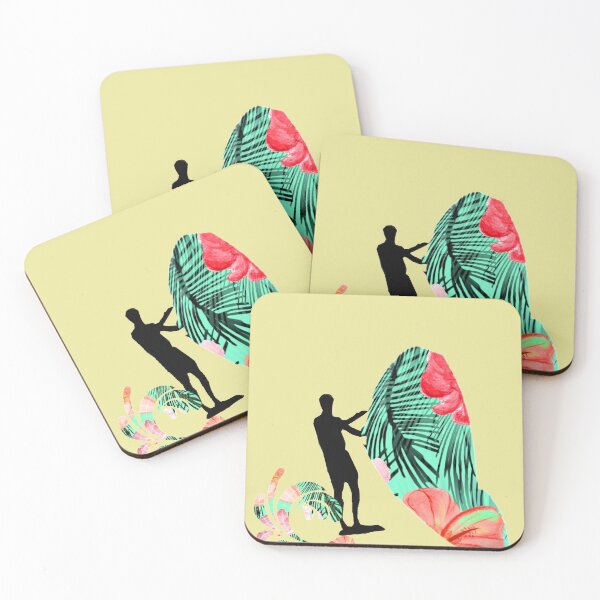 Item preview, Wing surfing wingsurfing on watercolor skiair silhouette background designed and sold by skiair.