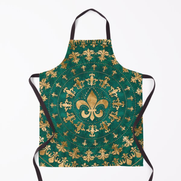 Item preview, Fleur-de-lis ornament Emerald Green designed and sold by k9printart.