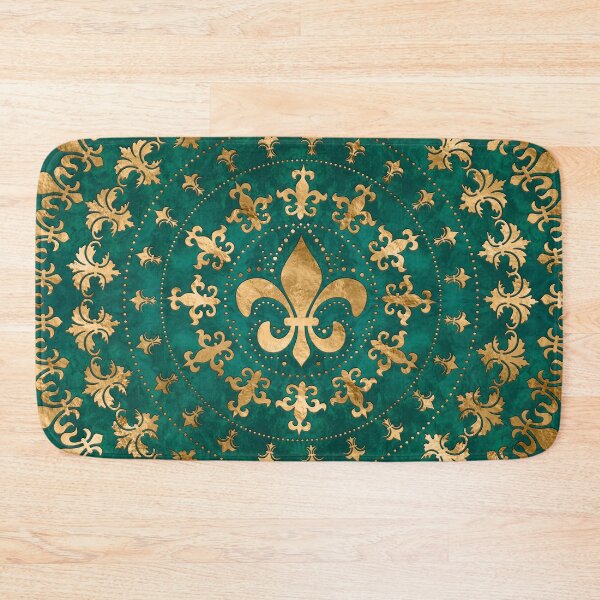 Item preview, Fleur-de-lis ornament Emerald Green designed and sold by k9printart.
