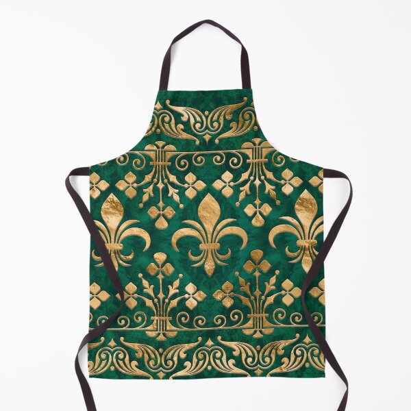 Item preview, Fleur-de-lis ornament Emerald Green designed and sold by k9printart.