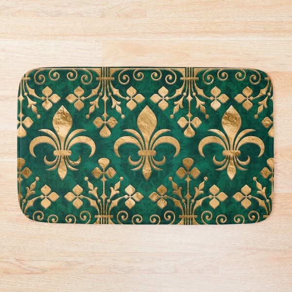 Item preview, Fleur-de-lis ornament Emerald Green designed and sold by k9printart.