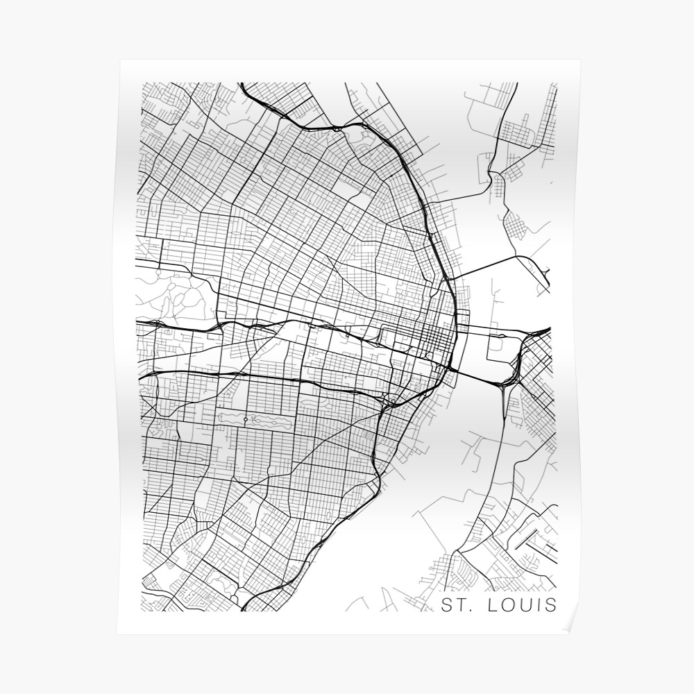 St. Louis Neighborhood Map  St. Louis Map Art Poster – Native Maps