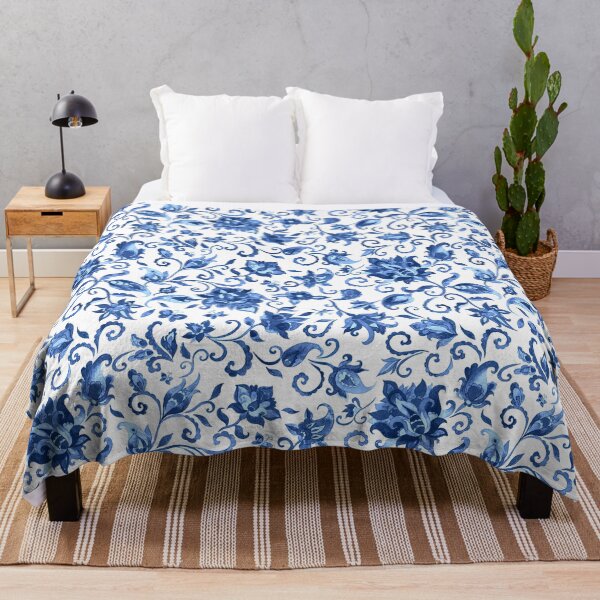 Item preview, Blue Paisley Pattern, Blue Paisley floral seamless Pattern, Blue Paisley designed and sold by graphic-genie.
