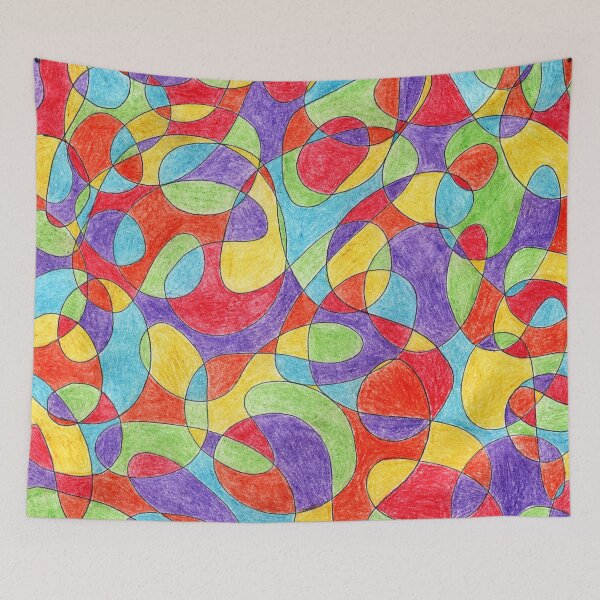 Item preview, Hand Drawn Colorful Abstract Doodle Pattern designed and sold by Sandy Richter.