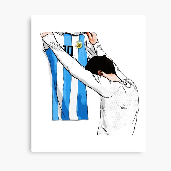 Lionel Messi Holding His Shirt Argentina Copa America Canvas Print By Th3shooter Redbubble