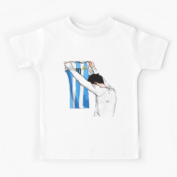 Buy ZINGOMING Lionel Messi Blue Football Cotton T-Shirt for Boys and Girls  Unisex Kids T-Shirt 22(5 Years-6 Years) at