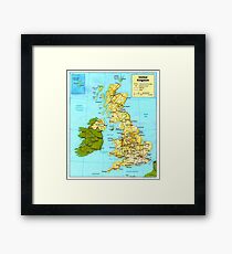 UNITED KINGDOM (MAP) Framed Art Print