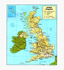 UNITED KINGDOM (MAP) Photographic Print