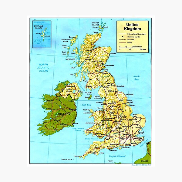 UNITED KINGDOM (MAP) Photographic Print