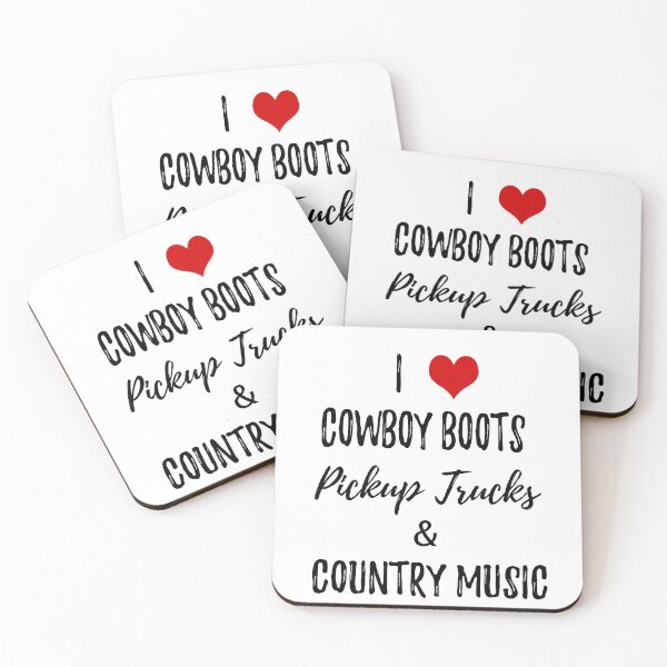 Item preview, I love cowboy boots pickup trucks and country music designed and sold by Wickedsherry13.