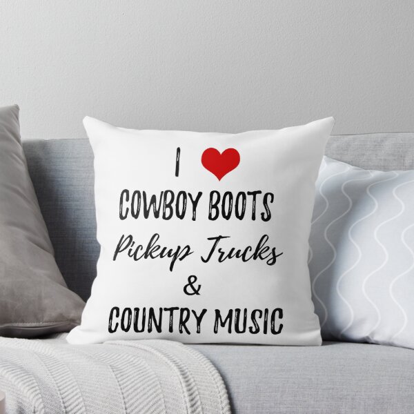 Item preview, I love cowboy boots pickup trucks and country music designed and sold by Wickedsherry13.