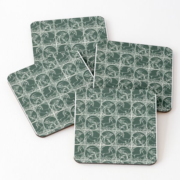 Item preview, Green pattern unicorn & bird designed and sold by AmineMorchid.