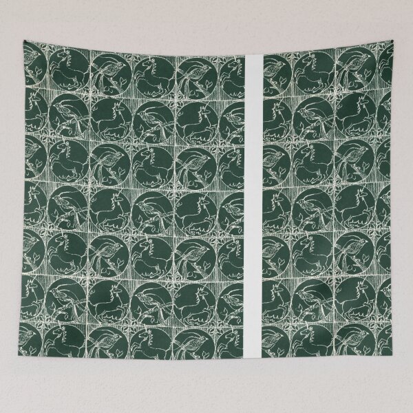 Item preview, Green pattern unicorn & bird designed and sold by AmineMorchid.