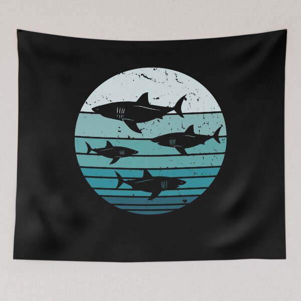 Item preview, Retro 80s Shark Clothes Shark Party Sharks designed and sold by FucaGirl.