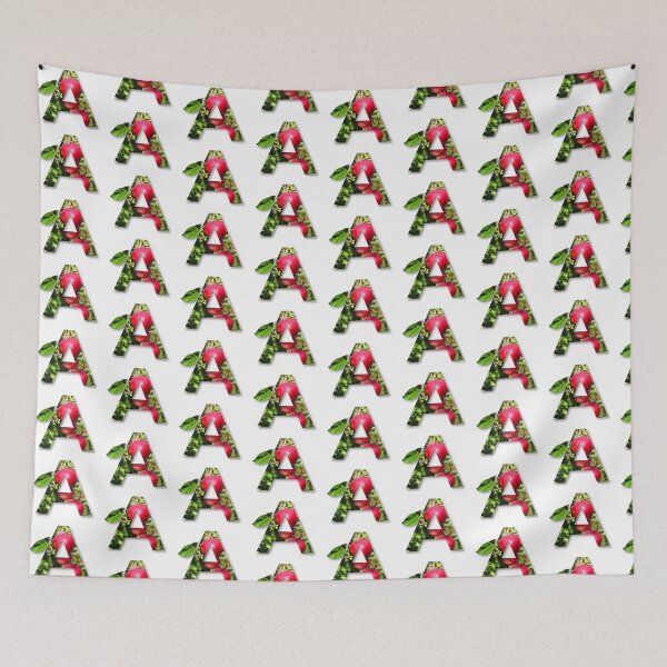 Item preview, The letter A on the background of an apple image. designed and sold by ninisdesign.