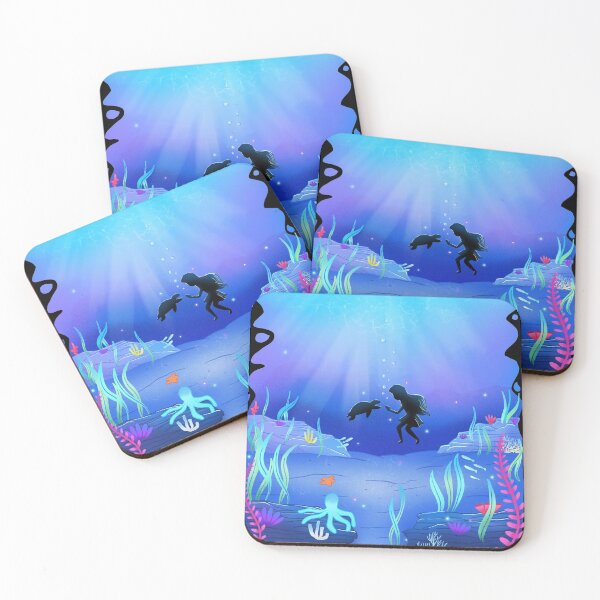 Item preview, Fantasy Book Scene. Cherub and Turtle Underwater. designed and sold by shirtdan.